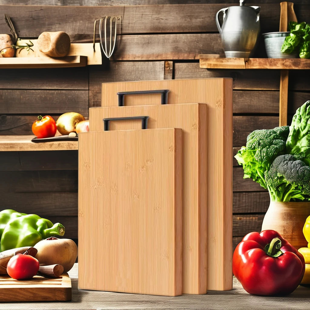 New Design Eco-friendly Chopping Kitchen Custom Logo Large Organic Bamboo Cutting Board for Restaurant Kitchen Hotel
