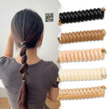 MIO Wholesale New Telephone Wire Hair Ties Fashion No Crease Ponytail Rubber Hair Band Solid Color Elastic Spiral Hair Ties