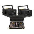 2PCS Pack 12000mw Lazer Professional DJ Night Disco 12W RGB Animation Advertising Full Color Laser Stage Light