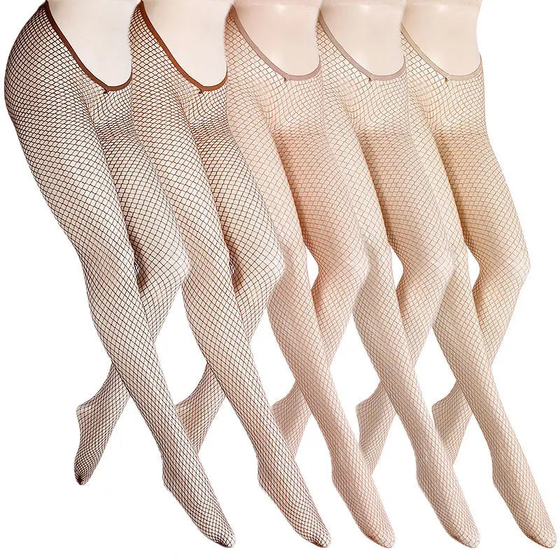 Manufacturer Plus Size V Shaped Stockings Caramelo GOLD Pantyhose Glitter V Cut Fishnet Stocking Carnival Tights