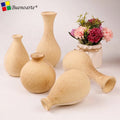 Buenoarte Modern Brush Pot Vase Base Wood Material for DIY Glass Mosaic Tile Craft and Room Decoration Educational Toy