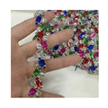 10yards Colorful Motif Rhinestone Trim With Rhinestones Patches Sew on Wedding DIY