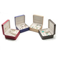 PU Leather Jewelry Set Box Leather Gift Box for Bracelet Necklace Earring Ring Case
