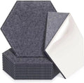 Bufu Self-Adhesive Easy Install 9mm Thick 30x26cm Acoustic Felt Soundproof Polyester Acoustic Panel Colorful Hexagon Design for