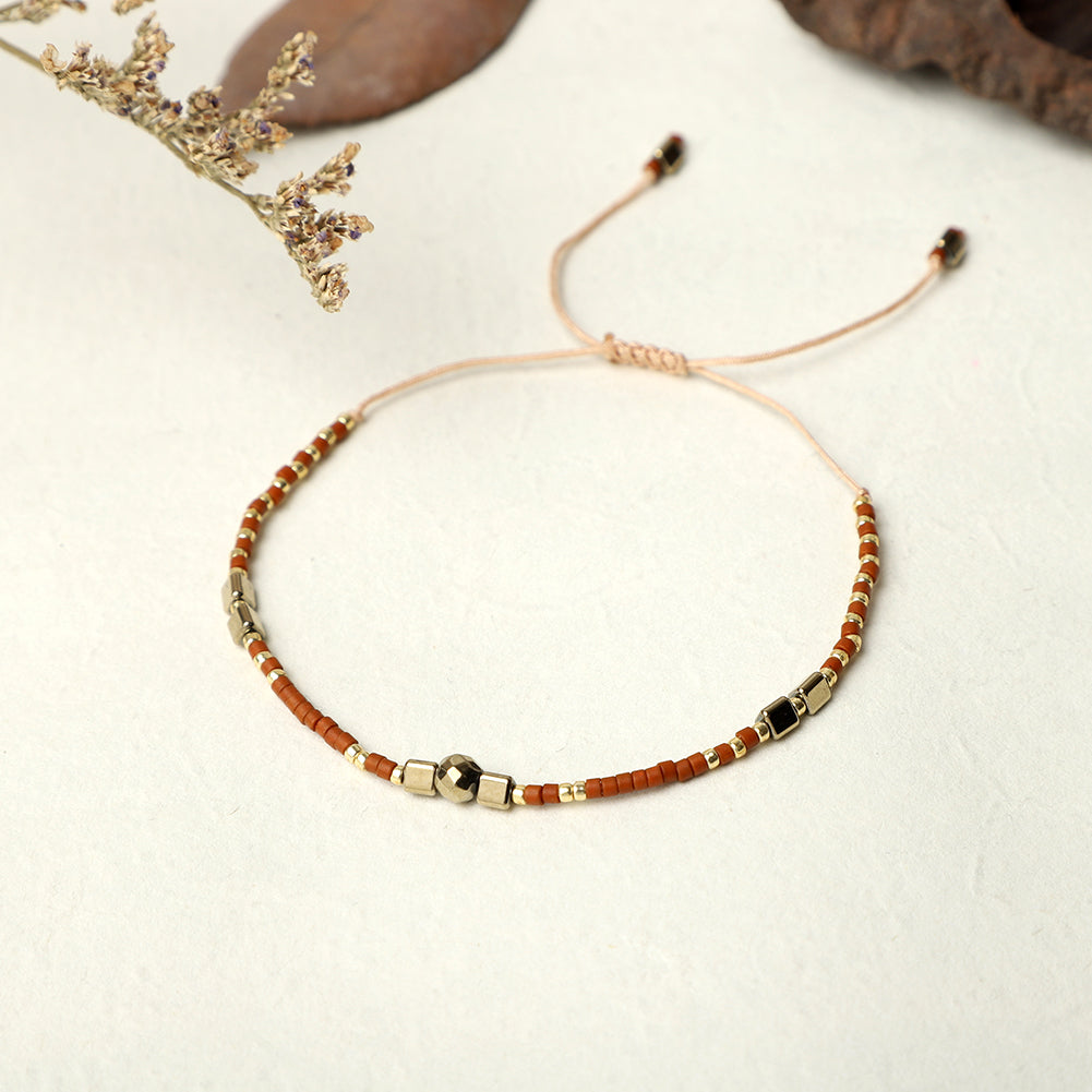 Go2Boho Miyuki Beaded Bracelet Simple Natural Stone Glass Beads Tiny Bracelets Women String Adjustable Pulseras Jewelry Bracelet