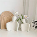 White Ceramic Ornaments Irregular Shape Handicrafts for Luxury Home Decor Porcelain Artwork Accessories