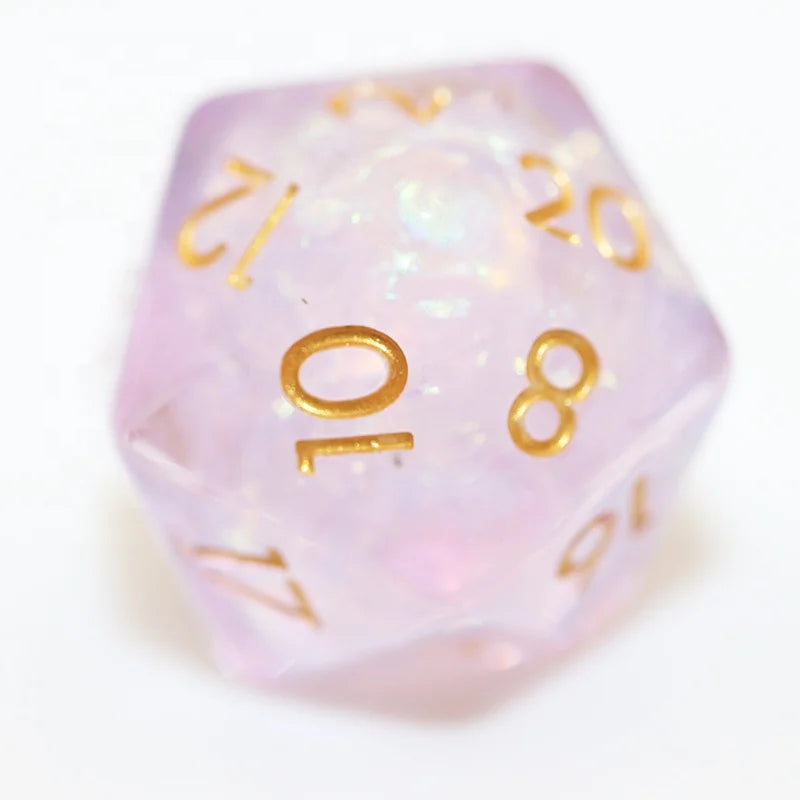 Custom Dice Set Rpg Polyhedral Iridescent Resin Dice 16mm