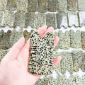DIY Dalmatian Jasper Stone Scraping Massage Tool Agate Gua Sha Comb Board