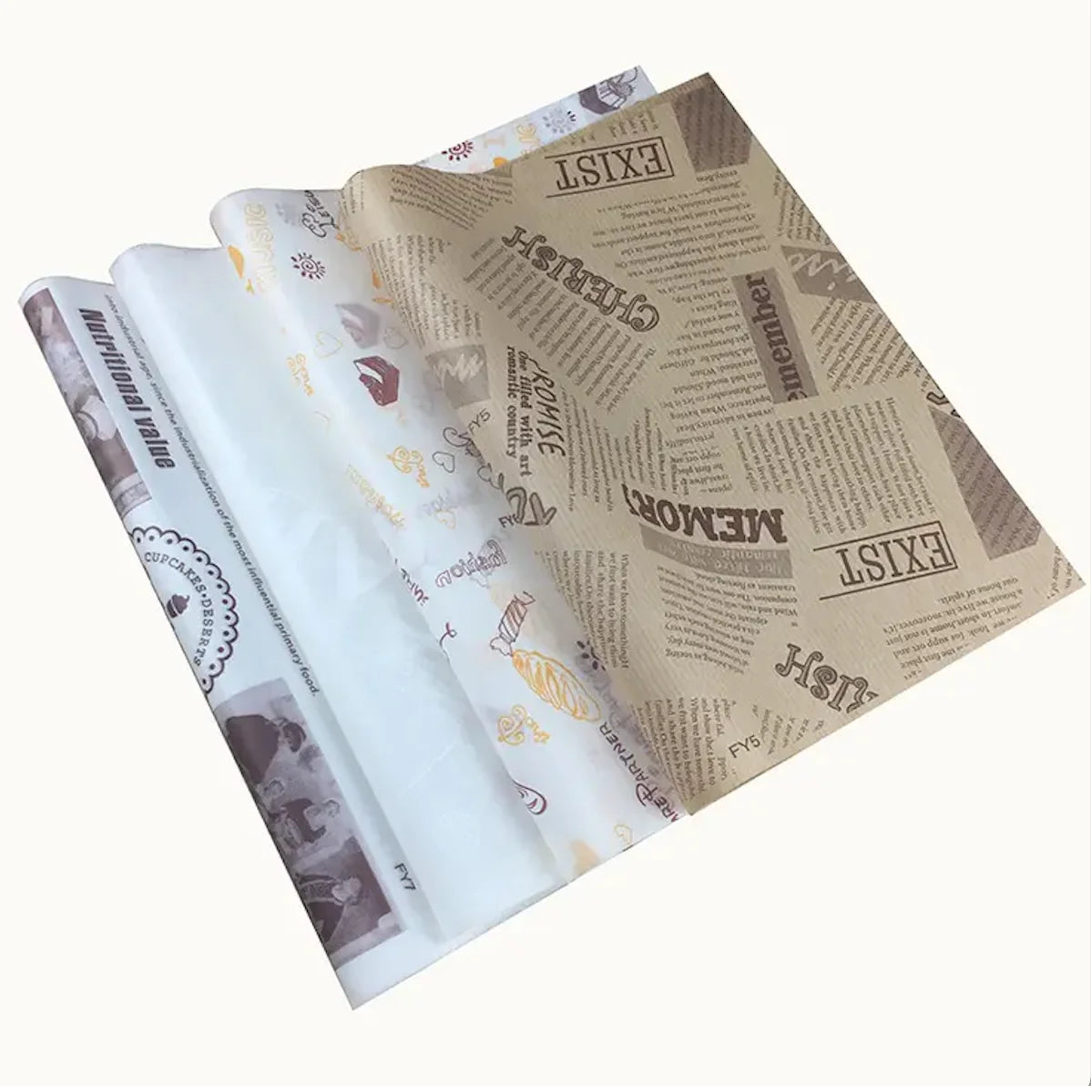 Deli Wax Paper Food Picnic Paper Sheets Greaseproof Deli Wrapping Sheets for Restaurants Baking Picnics Parties