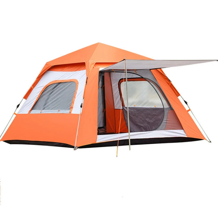 Big Outdoor Automatic Quick Open Tent Pop up Style 4 Person Waterproof 4 Seasons One Bedroom Camping Hiking Equipment