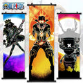 25*75CM HD printing neon style anime wall art hanging canvas One pieces poster scroll