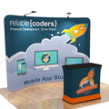 Custom Wholesale Trade Show Advertising Tension Fabric Display Stand Back Wall Backdrop