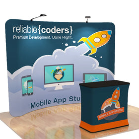 Custom Wholesale Trade Show Advertising Tension Fabric Display Stand Back Wall Backdrop