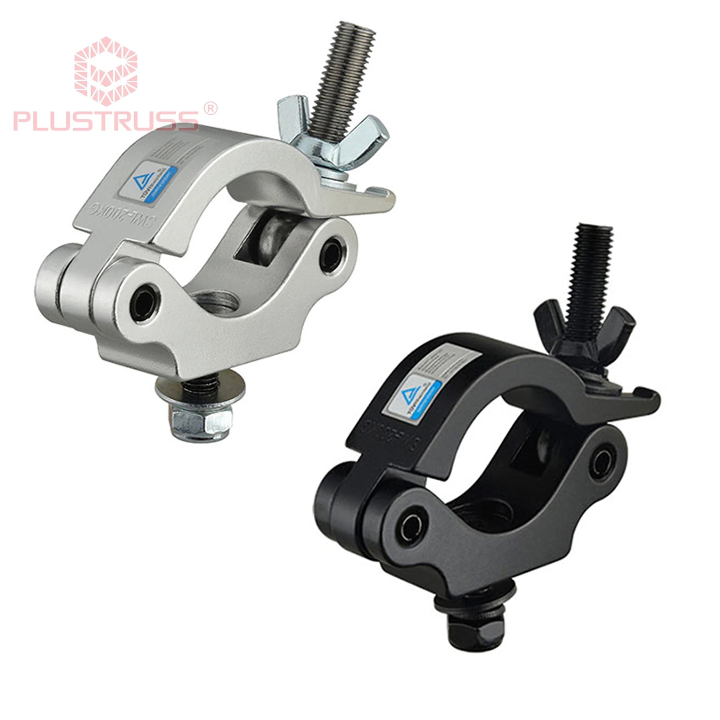 Tube 48-51mm Load 200kg Pipe Clamp Truss Hook Aluminum Stage Lighting Truss Clamp Hook Narrow Clamp G5004