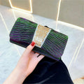 Women Classic Pleated Satin Clutch Bag Chain Shoulder Rhinestone Purses Ladies Formal Handbag for Wedding Black-Tie Events