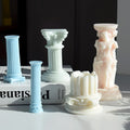 3D Roman Column Candle Mold European Simple Home Furnishing Aromatherapy DIY Food Grade Eco-Friendly Silicone Resin Mold OPP Bag