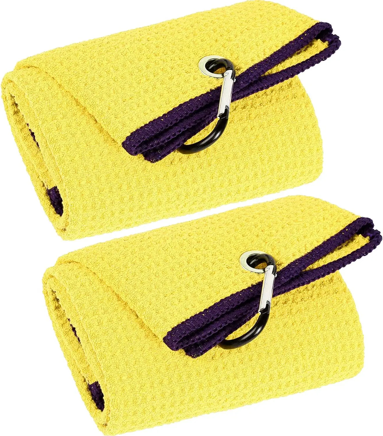 Wholesale Custom Logo Embroidery Printed White Recycled Microfiber Waffle Weave Golf Sports Towels with Jacquard Technique