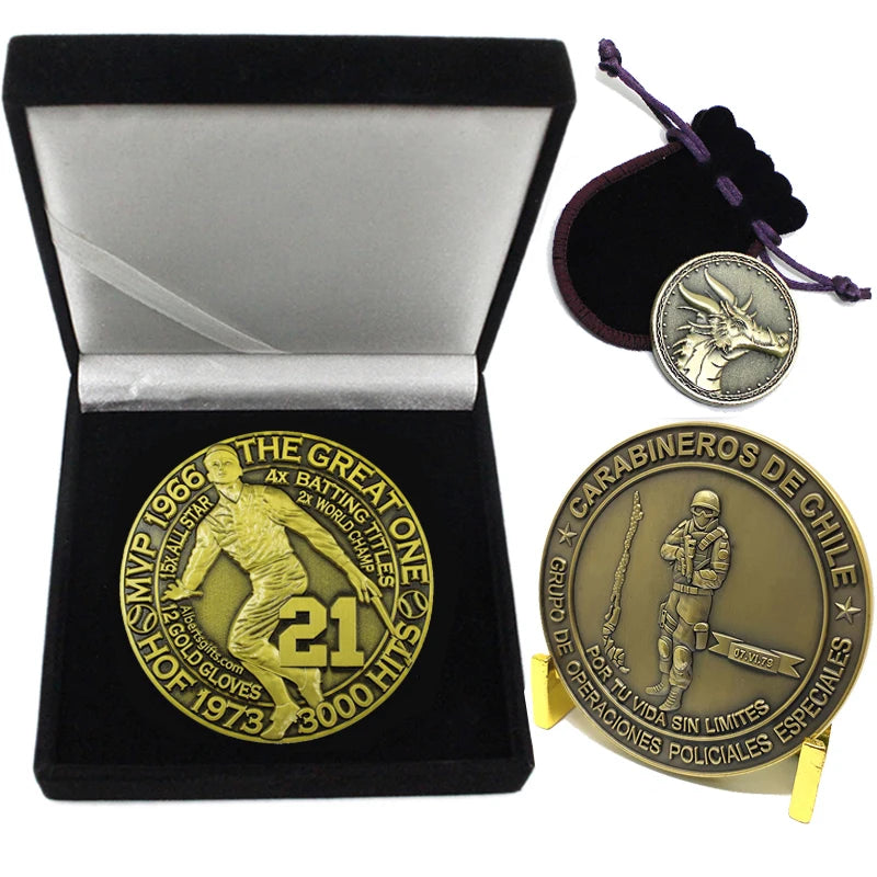 Custom Commemorative Coin Maker Antique Gold Plated Souvenir 3D Die Cast Design Hollow Challenge Coin Ancient Coins