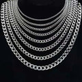 Zooying Stainless Steel Jewelry Necklace Stainless Steel Cuban Chain Necklace for Men