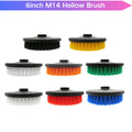 6Inch M14 Thread Hollow Electric Brush Power Scrub Car Flat Drill Cleaning Brushes for Car Wheel Household Cleaning Power Brush