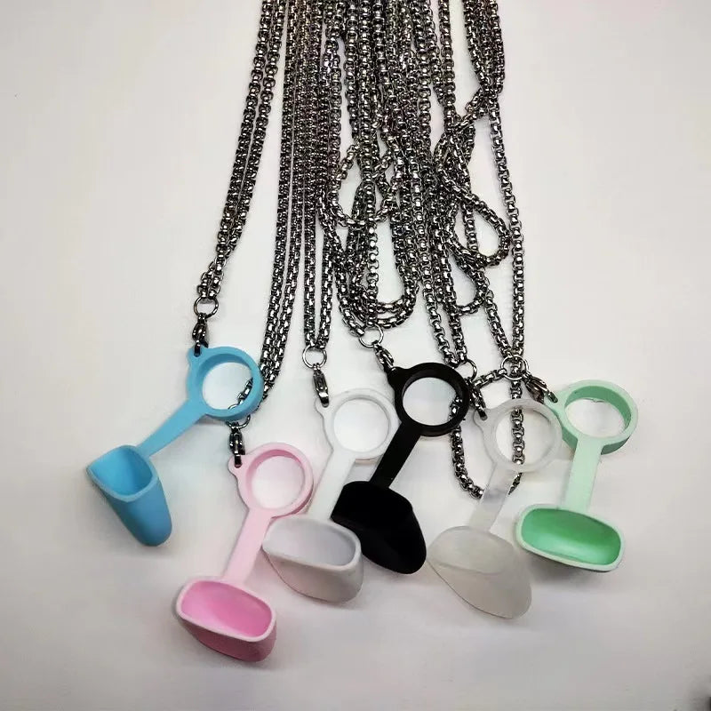 All-Kinds Stainless Steel Keel Chain with Silicone Dust Cap Small Dust Cap Hanging Lanyard Promotional Product