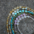 Bohemia Jewelry Natural Stone Bracelet for Women Gift Gemstone Beaded Bracelet Amazonite Amethyst Turquoise Gold Chain Bracelet