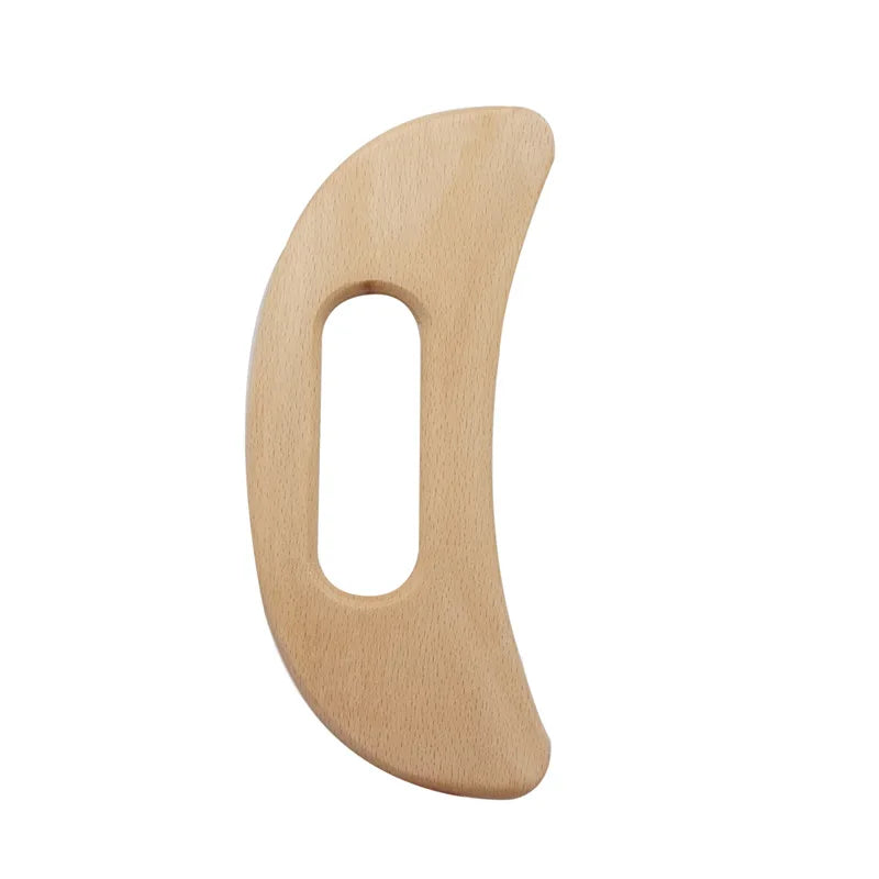 Universal Gua Sha Massage Tool Natural Beech Wooden Scraping Board for Soft Tissue Myofascial Release Household Beauty Salon