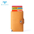 Factory Custom Automatic RFID Pop-Up Credit Card Holder Wallet Colorful Leather for ID Card Personalized with Logo