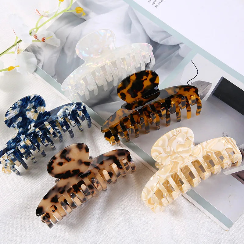 Fashion Acetate Plastic Hair Claw Clip INS Style Hair Clamps Rectangle Acetic Acid Matte Girl Hair Clip