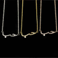 QIFEI Fashion Jewelry Arabic Declaration of Love Necklace Zircon Crystal Ayatul Kursi Necklace for Women Men