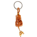 Wholesale Mahogany Three-dimensional Engraving Key Chain Charm Lifelike Wood Key Ring Car Keychain for Mannen Woman