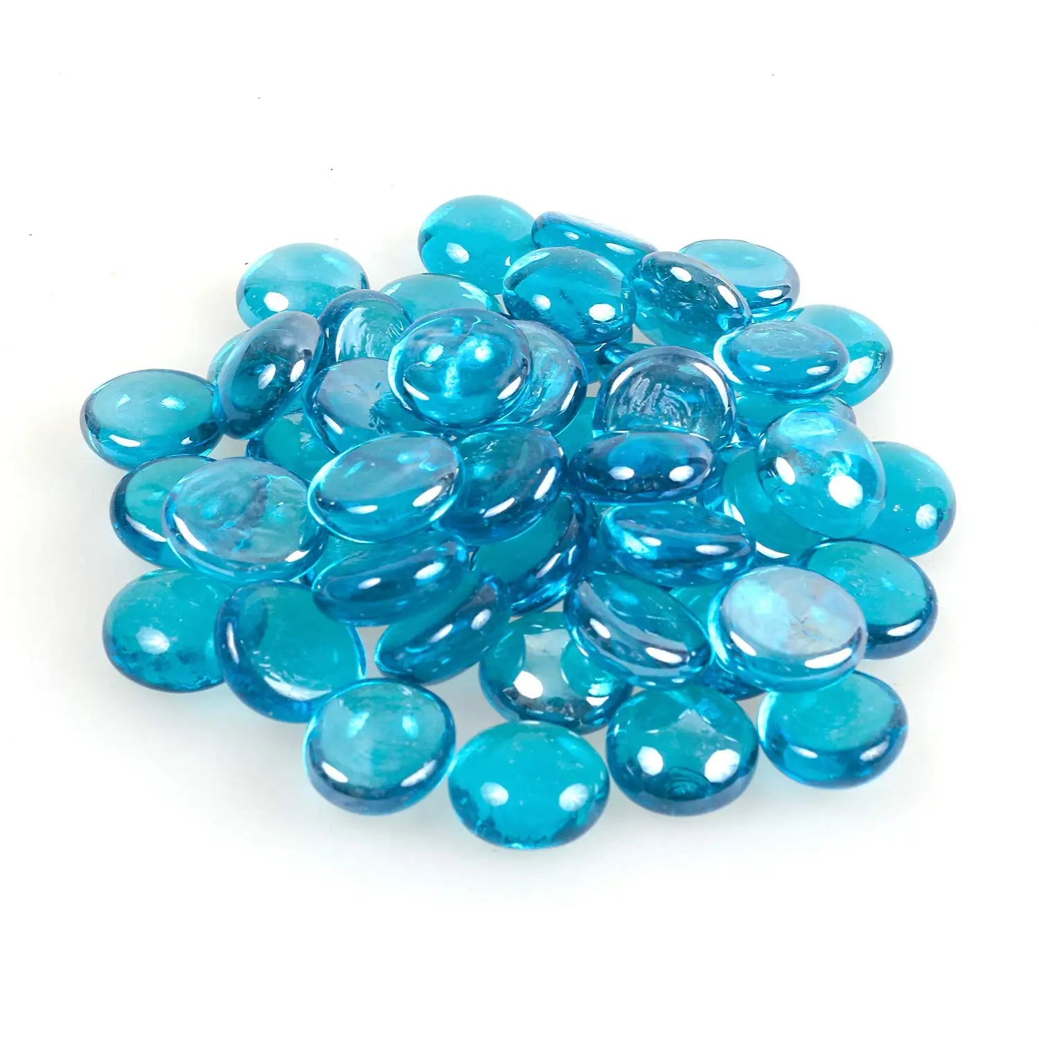 High Quality Solid Blue Fire Glass Pebbles Fire Resistant Durable Eco-Friendly Outdoor Landscaping Garden Decoration Fire Pit
