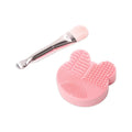 Hot Sell Multi-Functional Silicone Makeup Brush Cleaner and Dryer 2 in 1 Brush Cleaning Mat with Quick Color Removal Sponge