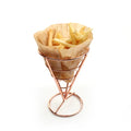 Mini Metal Cone Snack Fried Chicken Fast Food French Fries Cup Holder Display Stand Fry Basket for Kitchen Party
