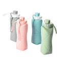 New Design BPA-Free Collapsible Water Bottle Lid Food Grade Silicone for Camping Travelling Featuring Tea Infuser Direct