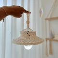 Bohemia Cotton Home Decoration Handmade Small Macrame Lighting Lampshade Hanging Light