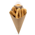 Paper Cone Food Grade Disposable Eco-Friendly Crepe Waffle French Fries Potato Chips Pizza Sugar Chocolate Custom Color Size