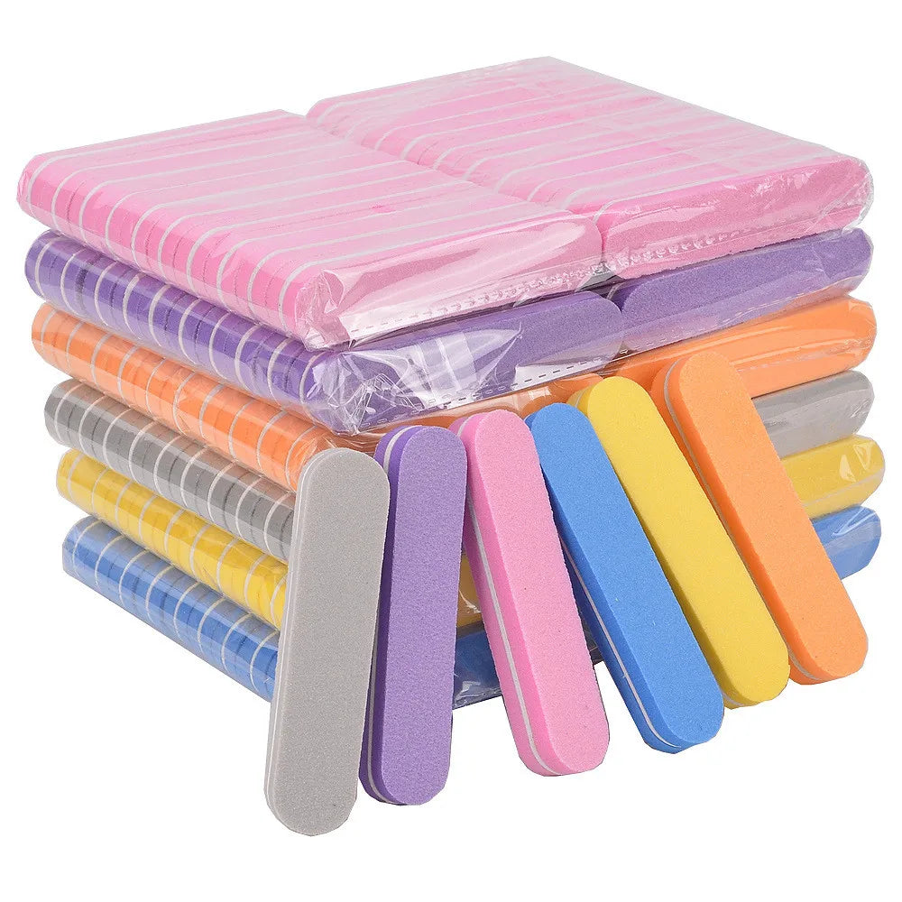 Sponge Nail Files for Manicure Strong Thick Sandpaper Sanding Nails File Buffs Buffing Boat Nail Care Tools 100/180
