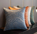 Light Luxury Handmade Durable Modern Polyester Bronzing Jacquard Embroidered Striped Gold Throw Pillow Cover