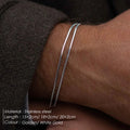 EManco 1.5MM Square Snake Chain Bracelet Men's Titanium Steel Bracelet Simple Jewelry Wholesale
