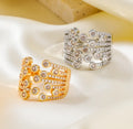 Fashion Luxury Exquisite Inlaid Full Zircon Engagement Rings for Women Crystal Wedding Ring Party Jewelry Gift