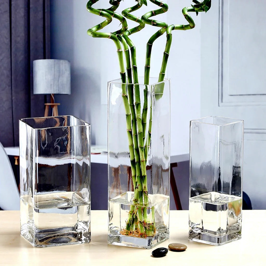 BL210705-3 LUCKYGOODS Indoor Crystal Vase Glass-vases Home Wedding Decorative Vases