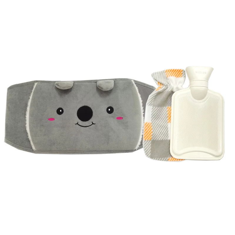 Wholesale BS1970:2012 Hot Water Bottle with Plush Animal Warm Waist Belt 1000L Rubber Bottle with Covers