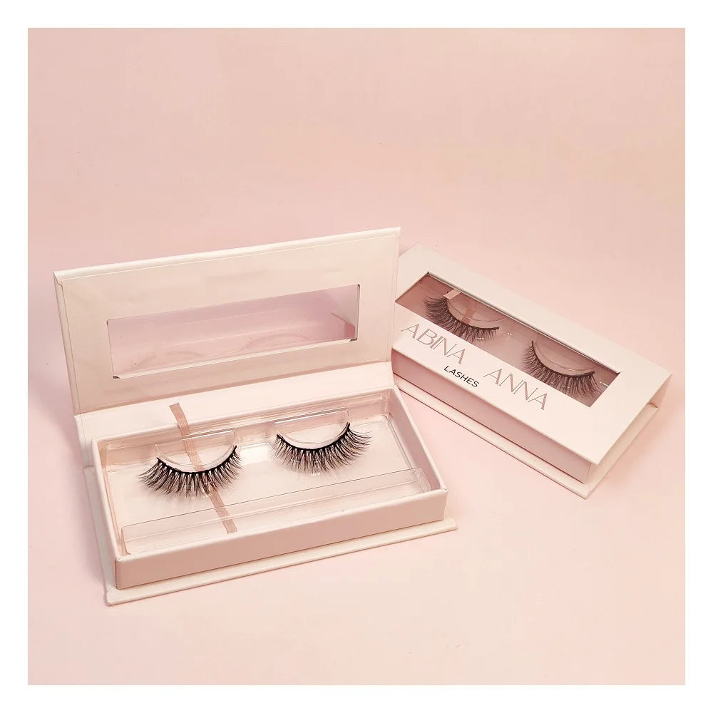 Natural Short Silk Lashes Handmade Faux Mink Eyelashes Full Strip Eyelashes