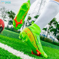 SeeMore High Top Lightweight Men's Soccer Cleats Comfortable Training Sports Sneakers Football Boots Spikes for Winter Summer