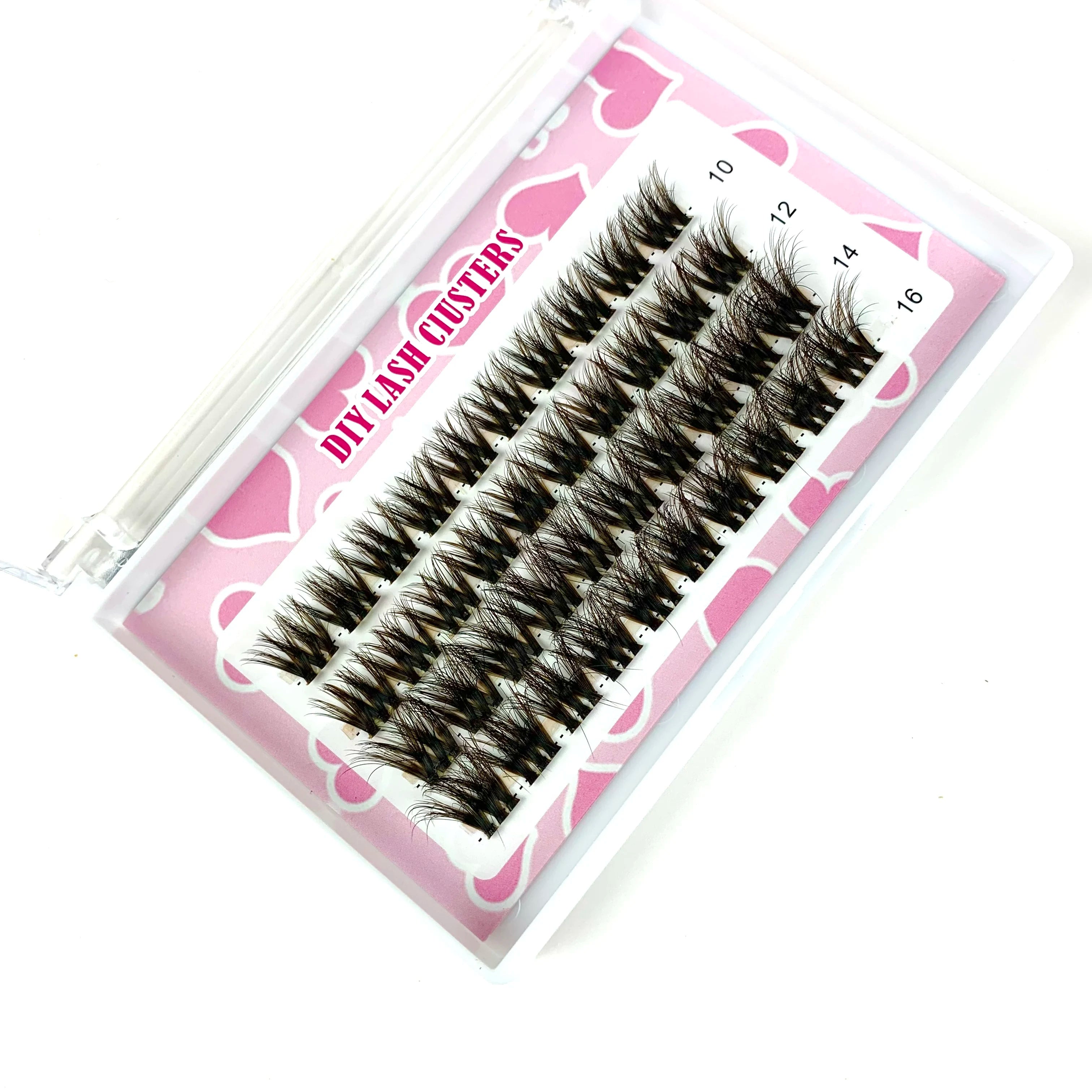Custom Logo DIY Lash Extensions Kit Private Label Cluster Lashes CC/DD Curl Wholesale Custom Logo Lash Clusters