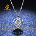 Wholesale 925 Sterling Silver Moissanite Necklace with Heart Pendant Waterproof Tarnish Free Statement Wedding Jewelry