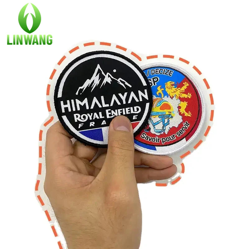 Wholesale Parches Design Custom Made Club Name Logo Woven Badges Patches for Clothing