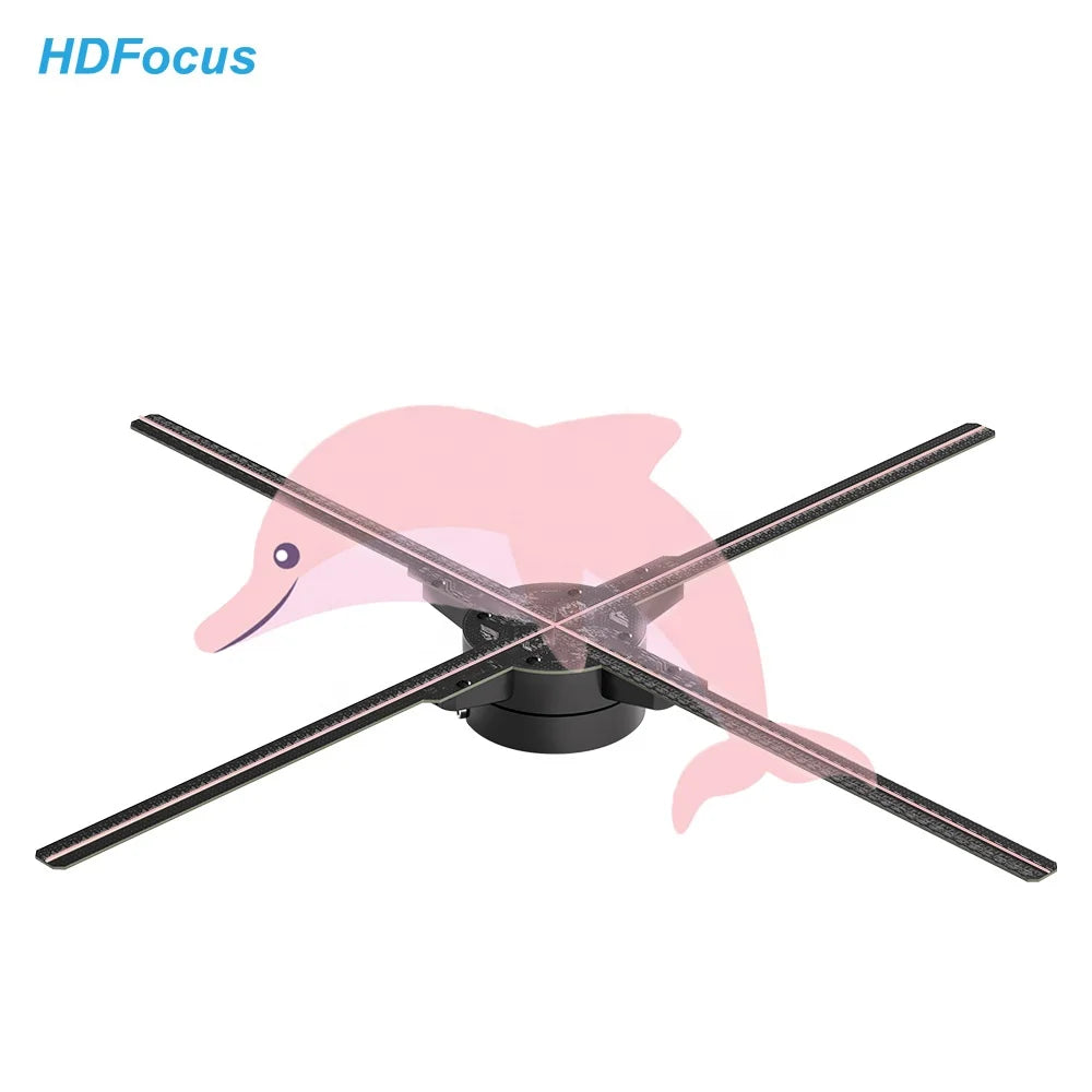 Ologramas 1080P 3D LED Projector Customizable Indoor Christmas Holographic Fan Eye-Catching 3D Hologram Projector OEM Supply