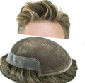 Wholesale  Natural Breathable Lace and PU  OCT Lace With Frontal Super Thin Skin PU Replacement System Virgin Lace Toupee Men
